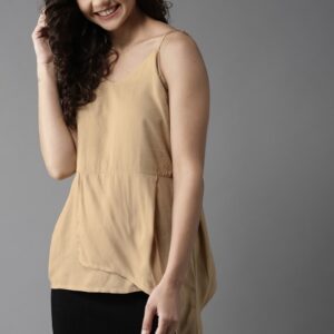 HERE&NOW Women Solid Layered A-Line Top