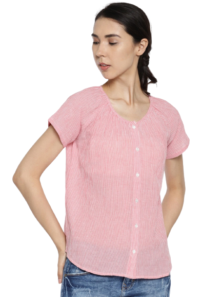 People Women Striped Pure Cotton Top