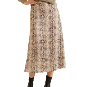 MANGO Women Animal Print A-line Skirt