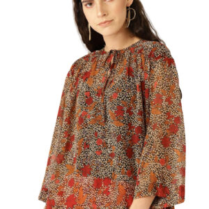 MANGO Women Printed A-Line Top