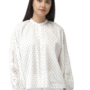 Marks & Spencer Women Self Design Shirt Style Top