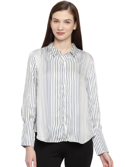 Allen Solly Women Regular Fit Striped Casual Shirt