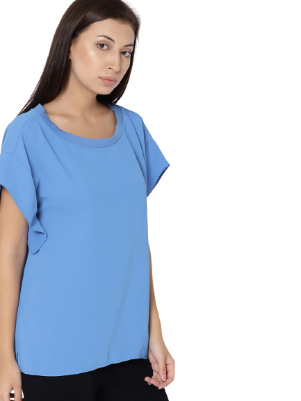 MANGO Women Solid Boxy Top