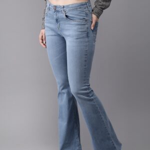 HERE&NOW Women Blue Flared Stretchable Jeans