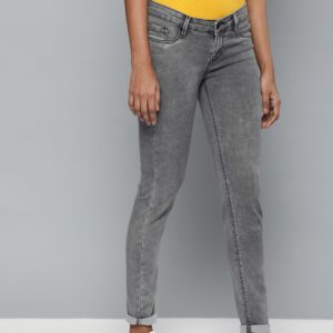 HERE&NOW Women Grey Super Skinny Fit Stretchable Jeans