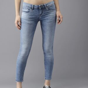 HERE&NOW Women Skinny Fit Stretchable Cropped Jeans