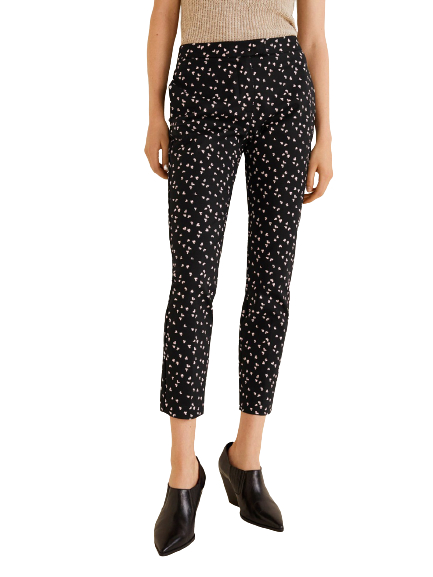 MANGO Women Regular Fit Printed Cropped Trousers