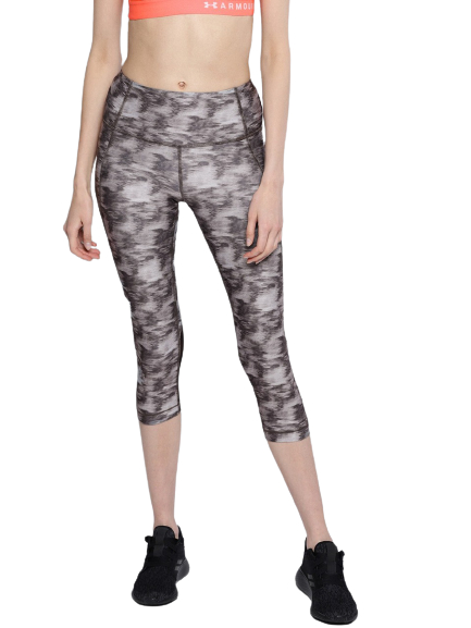 UNDER ARMOUR Women Printed Heat Gear Cropped Tights