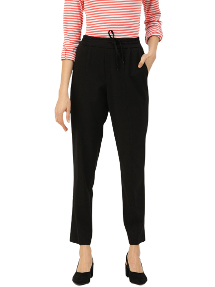 ESPRIT Women Regular Fit Solid Trousers