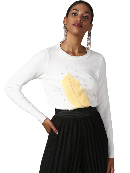 Miss Bennett Women Embellished Sweater