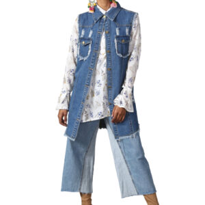 Miss Bennett Women Printed Denim Jacket