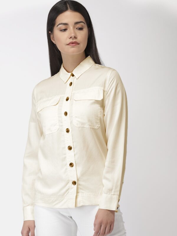 Marks & Spencer Women Regular Fit Solid Casual Shirt