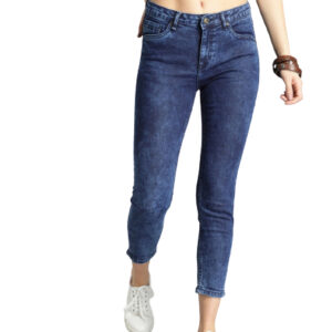 Roadster Women Acid Wash Crop Skinny Fit Mid-Rise Clean Look Stretchable Jeans