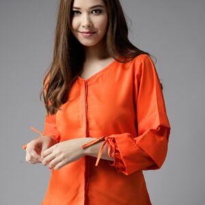 HERE&NOW Women Solid Shirt Style Top