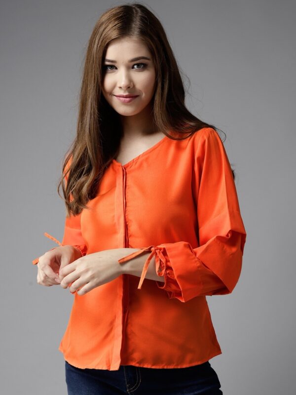 HERE&NOW Women Solid Shirt Style Top