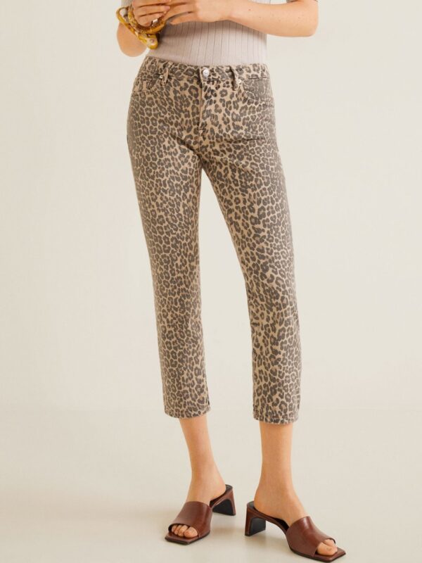 MANGO Women Printed Slim Fit Capris