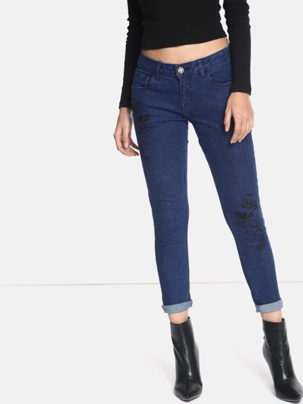 Kook N Keech Women Skinny Fit Mid-Rise Stretchable Jeans