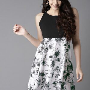 HERE&NOW Women Printed A-Line Dress