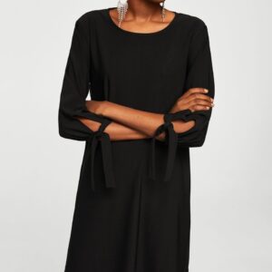 MANGO Women Solid A-Line Dress