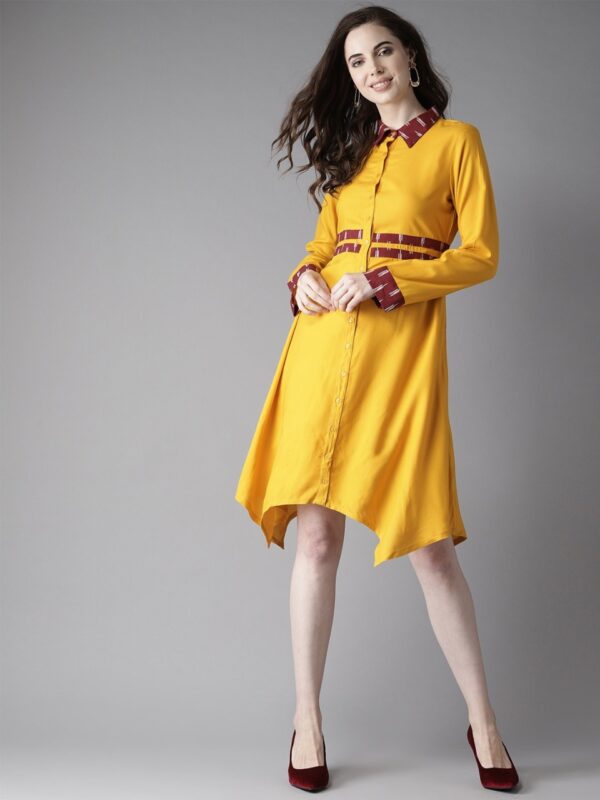 HERE&NOW Women Solid Shirt Dress