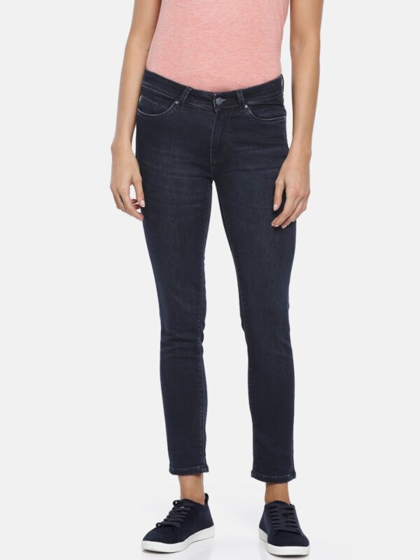 Allen Solly Woman Slim Fit Stretchable Cropped Jeans