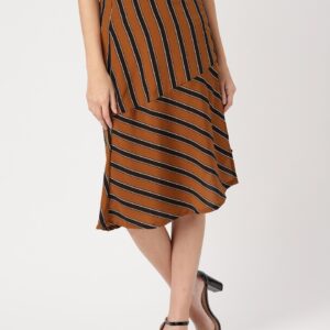 DressBerry Women  Striped A-Line Skirt