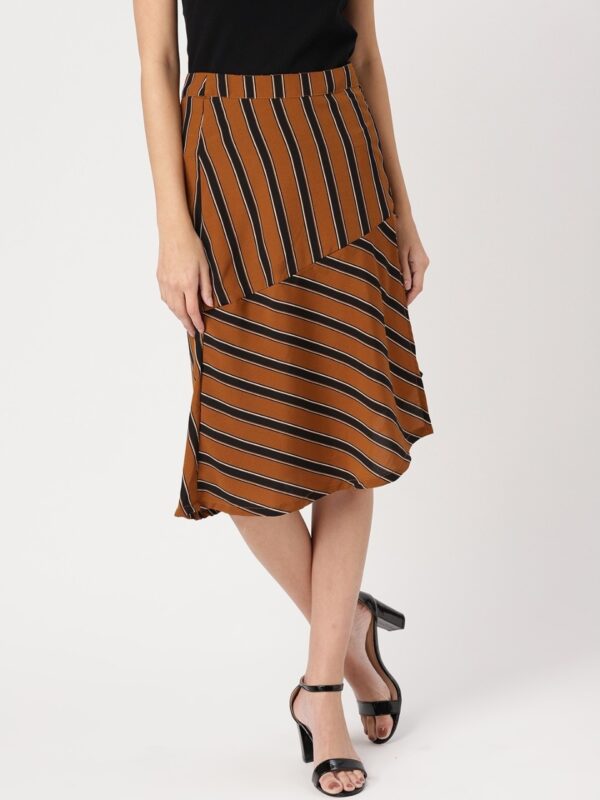 DressBerry Women  Striped A-Line Skirt