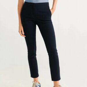 MANGO Women Solid Cropped Trousers