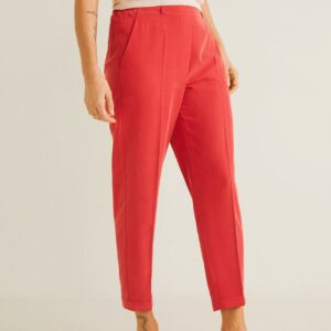 MANGO Women Regular Fit Solid Trousers