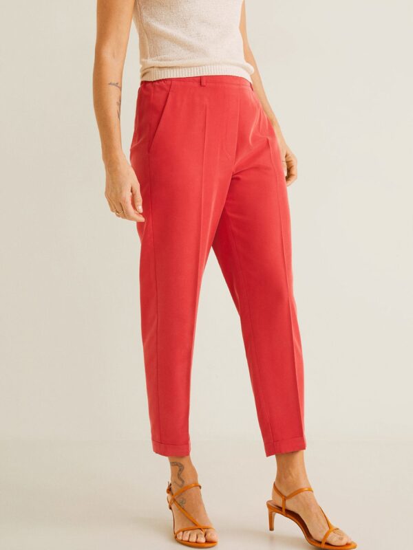 MANGO Women Regular Fit Solid Trousers