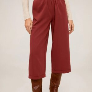 MANGO Women Regular Fit Solid Culottes