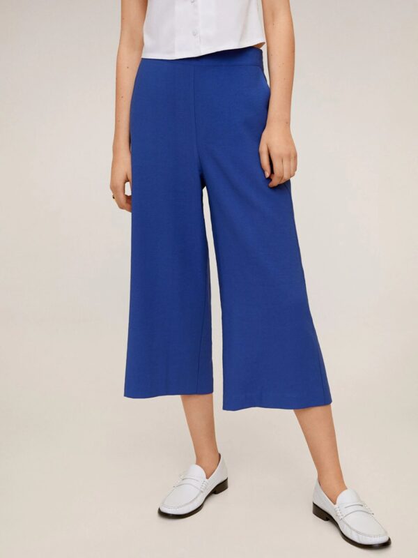 MANGO Women Regular Fit Solid Culottes