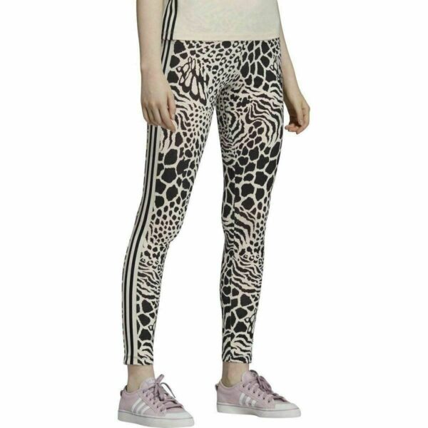 Womens Adidas Originals Animal Print 3 Stripe Leggings