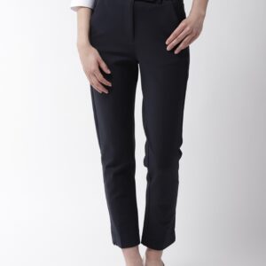 Marks & Spencer Women Slim Fit Solid Cropped Trousers