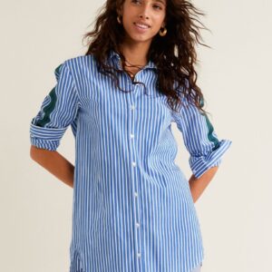 MANGO Women  Regular Fit Striped Casual Shirt