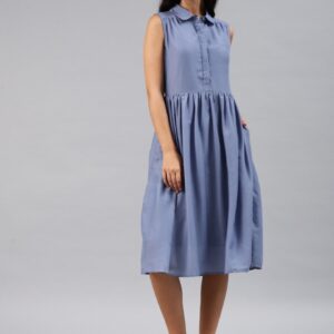 French Connection Women Solid Fit and Flare Dress