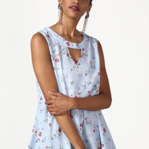 Miss Bennett Women  Ditsy Floral Print A-Line Top