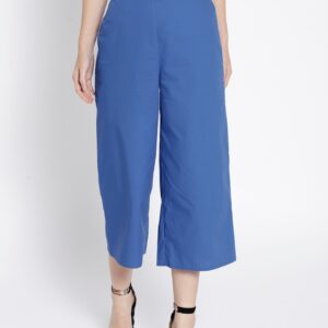 MANGO Women Regular Fit Solid Culottes