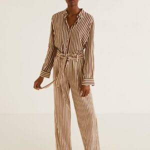 MANGO Women Regular Fit Striped Trousers