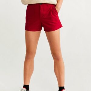 MANGO Women Solid Regular Fit Shorts