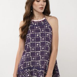 Sangria Women  Printed A-Line Top