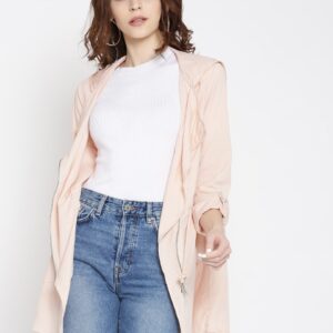 FOREVER 21 Women Solid Hooded Tailored Jacket