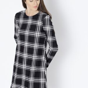 MANGO Women Checked A-Line Dress