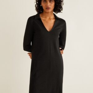 MANGO Women Self Design A-Line Dress