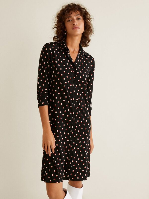 MANGO Women Printed Shirt Dress