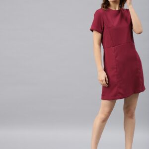 French Connection Women Solid A-Line Dress