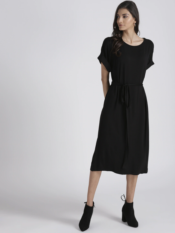 GAP Women Midi Length Dress With Waist Tie