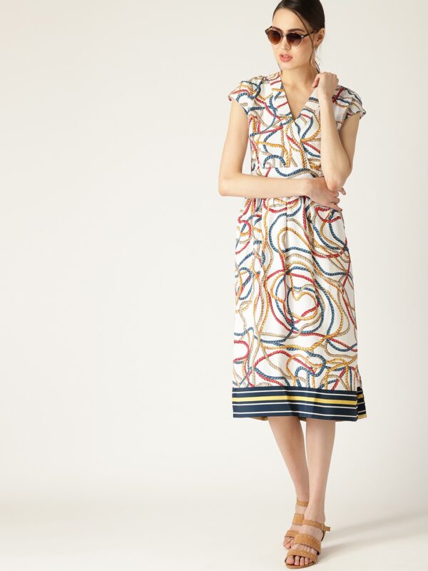 MANGO Women Printed Wrap Dress