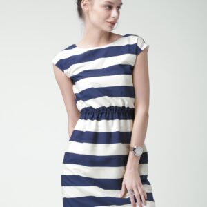 Mast & Harbour Striped Fit & Flare Dress