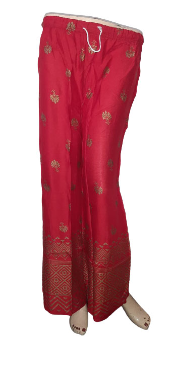 Jack Williams Red Printed Palazzos